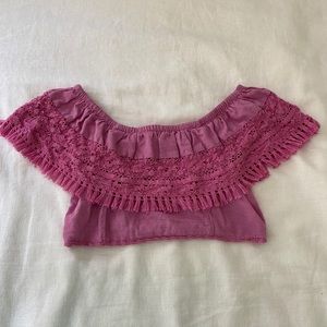 Off the shoulder crop top